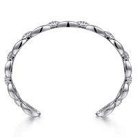 Gabriel & Co. - BG4590-65SVJJJ - 925 Sterling Silver Oval Link Cuff Bangle | Hannoush Jewelers