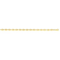 14kt Gold 24" Yellow Finish Shiny Oval Anchor Chain with Lobster Clasp ANC060-24 | Hannoush Jewelers