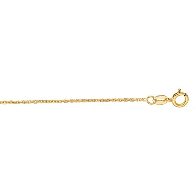 14kt 20" Yellow Gold Diamond Cut Cable Link Chain with Spring Ring Clasp CAB030-20 | Hannoush Jewelers