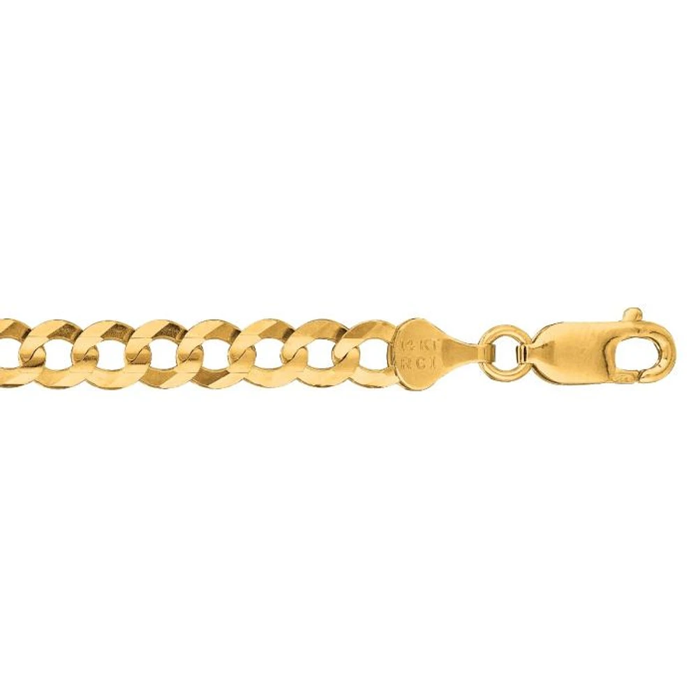 14kt 20" Yellow Gold Diamond Cut Comfort Curb Chain with Lobster Clasp CC150-20 | Hannoush Jewelers