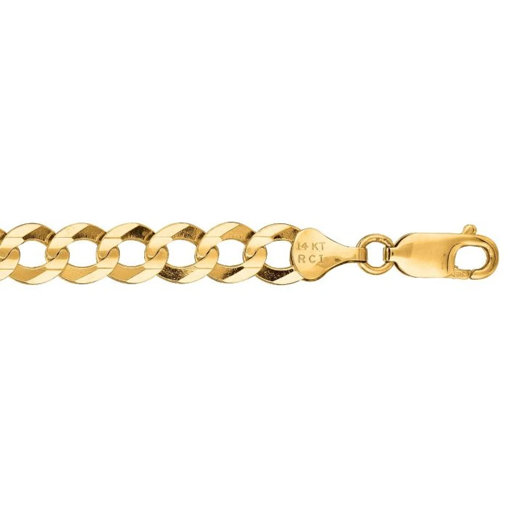 14kt 20" Yellow Gold Diamond Cut Comfort Curb Chain with Lobster Clasp CC180-20 | Hannoush Jewelers