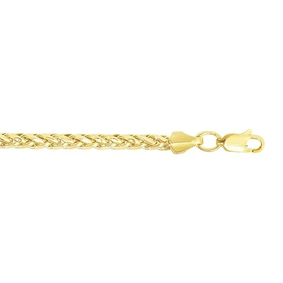 14kt 20" Yellow Gold Diamond Cut Lite Franco Necklace with Lobster Clasp DFR080-20 | Hannoush Jewelers