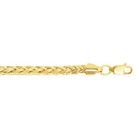 14kt 22" Yellow Gold Diamond Cut Lite Franco Necklace with Lobster Clasp DFR100-22 | Hannoush Jewelers