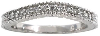 14K White Gold Round Diamond 0.24cttw Band HB20194DI | Hannoush Jewelers