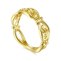 Gabriel & Co. - LR51916Y4JJJ - 14K Yellow Gold Filigree Floral Ring | Hannoush Jewelers