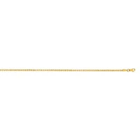 14kt Gold 24" Yellow Finish Shiny Square Hollow Classic Box Chain with Lobster Clasp HBOX110-24 | Hannoush Jewelers