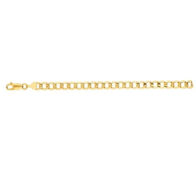 14kt 18" Yellow Gold Diamond Cut Curb Lite Chain with Lobster Clasp LCRB140-18 | Hannoush Jewelers