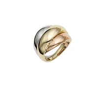 14K Twist Tri-Tone Ring, Size 9 MR7229-09 | Hannoush Jewelers