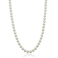 14K White Gold 18 inch Akoya AA+ Pearl Necklace featuring 6.5-7MM Pearls | Hannoush Jewelers