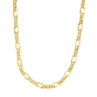 14kt Gold 18" Yellow Finish Shiny Oval Necklace with Lobster Clasp NCK3629-18 | Hannoush Jewelers