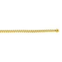 14kt Gold 26" Yellow Finish New Hollow Miami Cuban Necklace with Box Clasp NHMC160-26 | Hannoush Jewelers