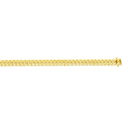 14kt Gold 24" Yellow Finish New Miami Cuban Necklace with Box Clasp NMC150-24 | Hannoush Jewelers