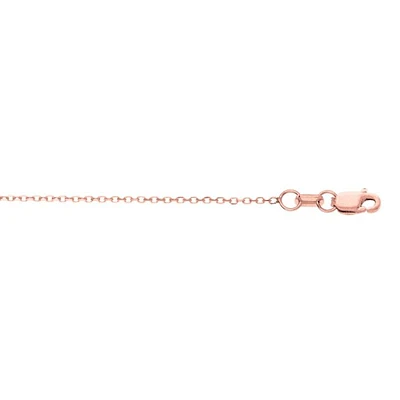 14kt 16" Rose Gold Diamond Cut Cable Link Chain with Lobster Clasp PKCAB025-16 | Hannoush Jewelers