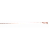 14kt Gold 18" Rose Finish Diamond Cut Classic Cable Chain with Lobster Clasp PKCAB035-18 | Hannoush Jewelers