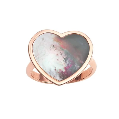 14K Rose Gold La Perla Pink Mother of Pearl Heart Ring PR7141-07 | Hannoush Jewelers