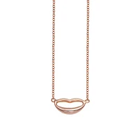 14K Rose Gold 18" Italian Kiss Necklace with Extender PRC5592-18 | Hannoush Jewelers