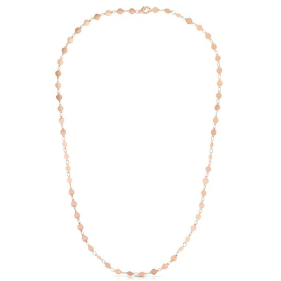 14kt Rose Gold 18" 4mm Polished Pebble Necklace with Lobster Clasp PRC8240-18 | Hannoush Jewelers