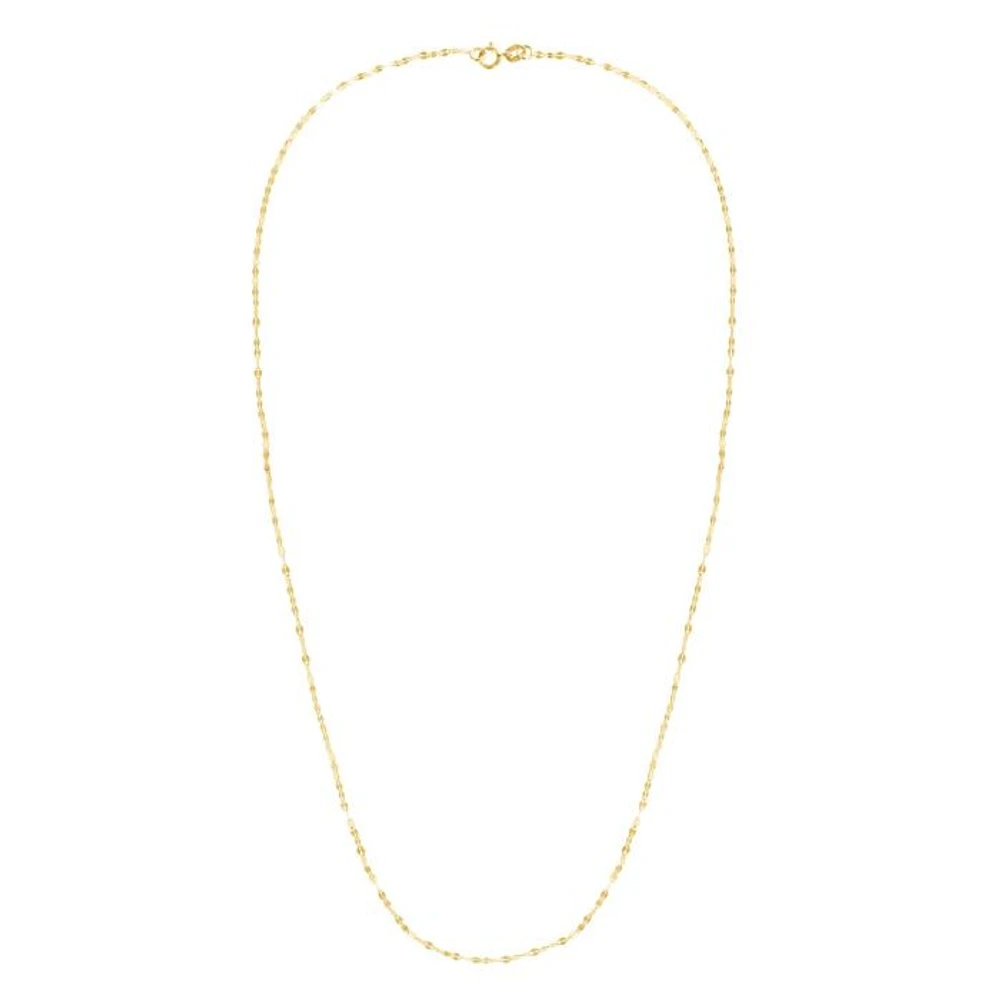 14kt Yellow Gold 1.4mm Polished Fancy Mariner Necklace with Lobster Clasp RC11243 | Hannoush Jewelers