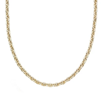 14K Yellow Gold 18" Diamond Facet Rolo Chain Necklace RC9739-18 | Hannoush Jewelers