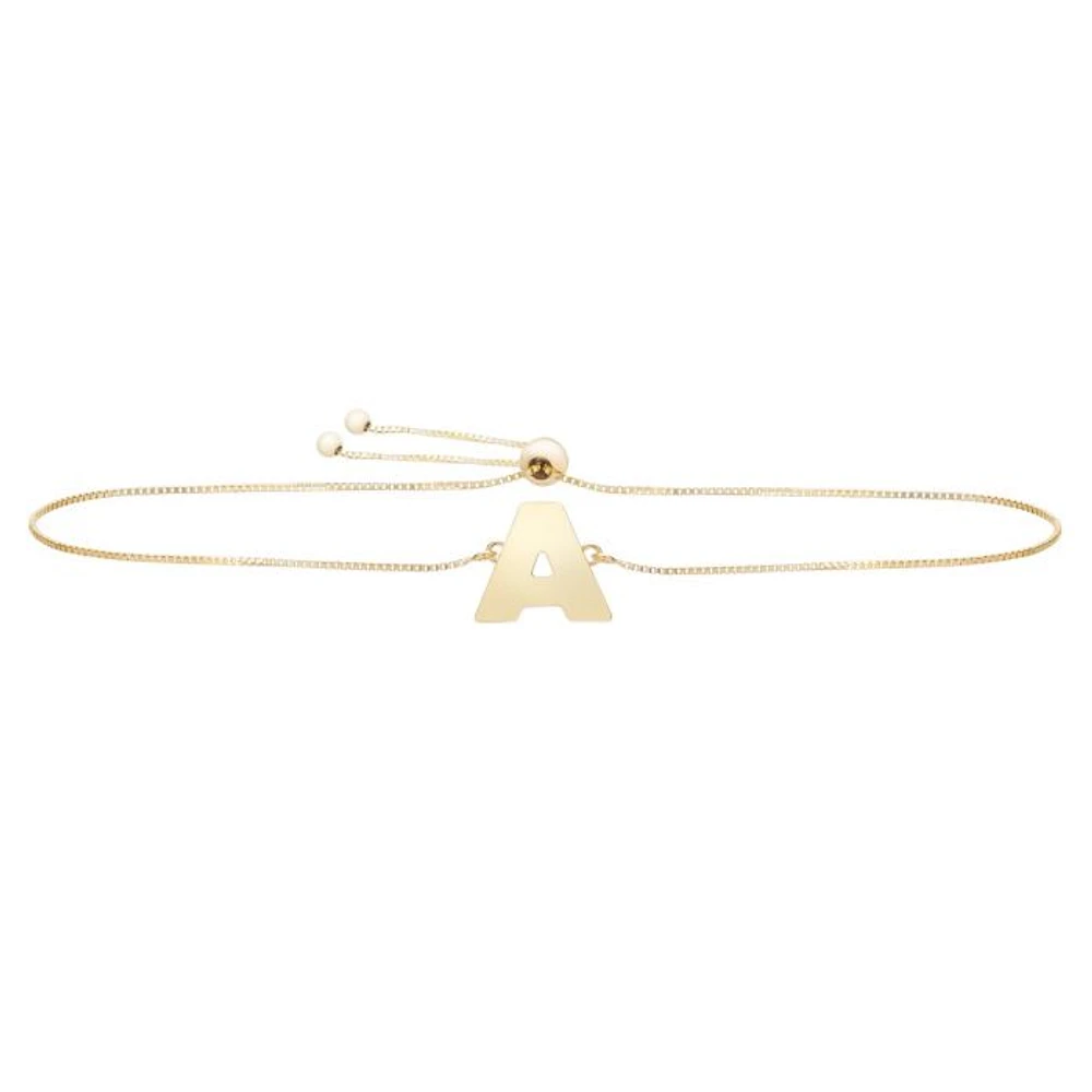 14K Yellow Gold Polished A Adjustable Bracelet with Draw String Clasp RCA10901-0925 | Hannoush Jewelers