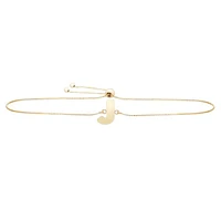 14K Yellow Gold Polished Initial J Adjustable Bracelet with Draw String Clasp RCJ10901-0925 | Hannoush Jewelers