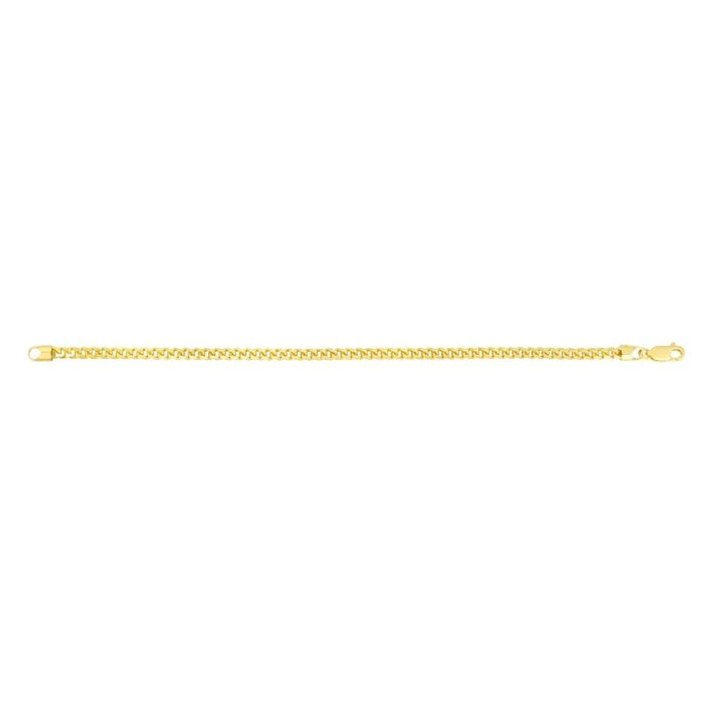 14kt Gold 30" Yellow Finish Shiny Round Franco Chain with Lobster Clasp RDFR125-30 | Hannoush Jewelers