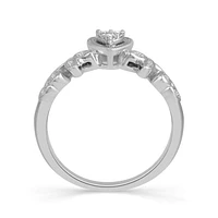 14K White Gold Promise Ring featuring 0.12cttw Diamonds RP-0405TPA77-1 | Hannoush Jewelers