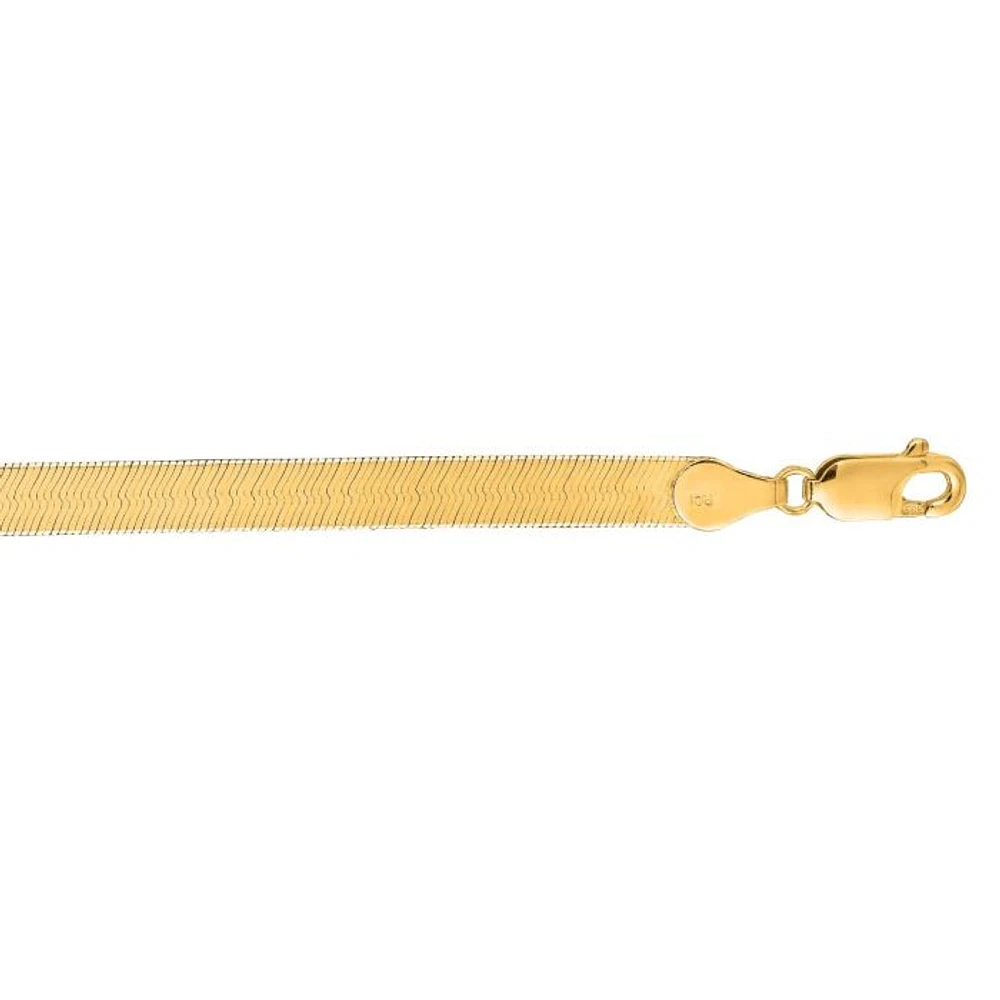 14kt 24" Yellow Gold Diamond Cut Imperial Her Ringbone Chain with Lobster Clasp SF050-24 | Hannoush Jewelers