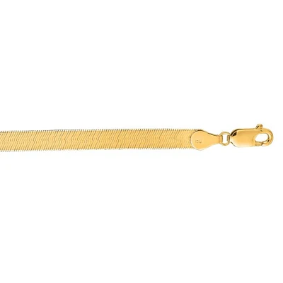 14kt 24" Yellow Gold Diamond Cut Imperial Her Ringbone Chain with Lobster Clasp SF050-24 | Hannoush Jewelers