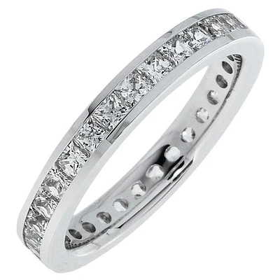 Just Perfect 1.50ct tw Eternity Channel Set Princess Cut Diamond Band SFQ-1.50ct | Hannoush Jewelers