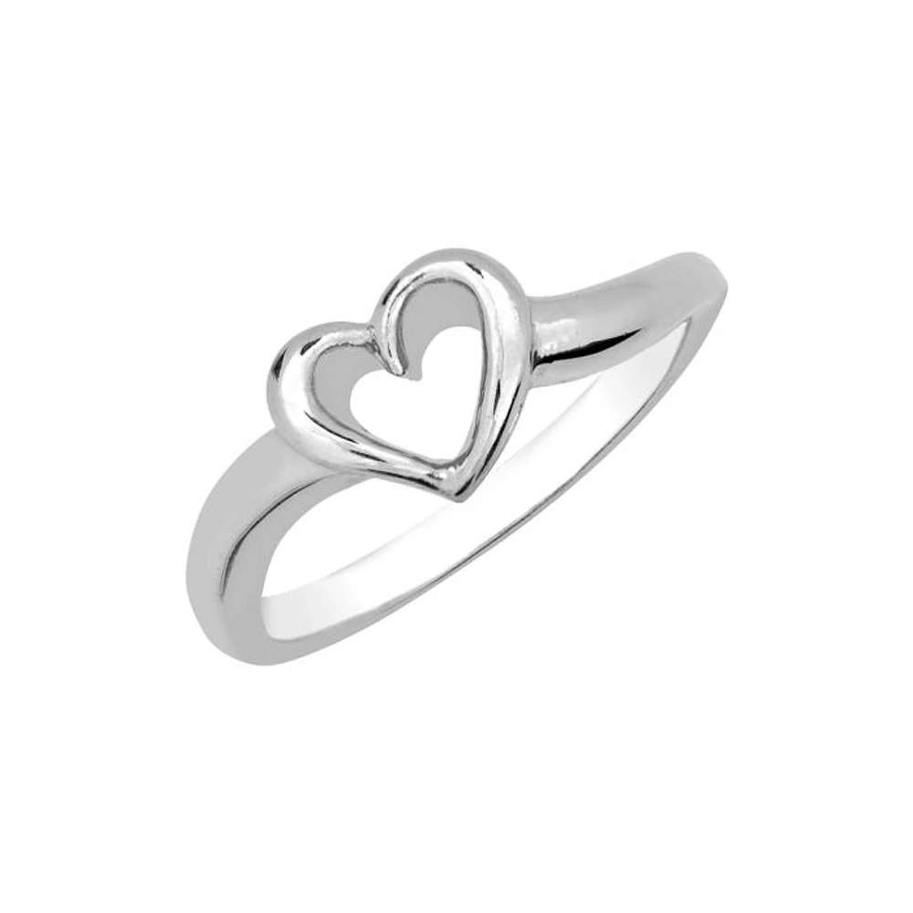 Sterling silver open heart ring HB14946SS | Hannoush Jewelers