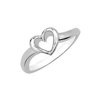 Sterling silver open heart ring HB14946SS | Hannoush Jewelers