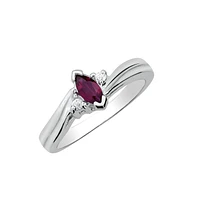 Sterling Silver Ruby and Diamond Ring HB04832RUSS | Hannoush Jewelers