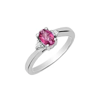 Sterling Silver Pink Topaz and Diamond Ring HB00312PTPSS | Hannoush Jewelers