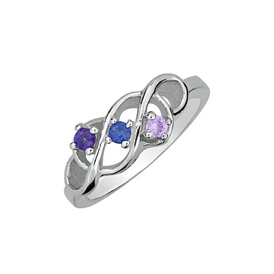 Sterling Silver Figure 8 Mother's Ring HB01952 | Hannoush Jewelers