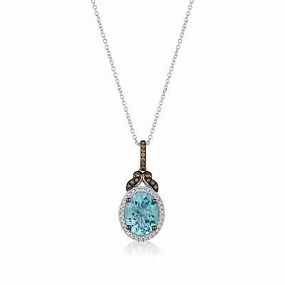 Le Vian Chocolatier® Sea Blue Aquamarine® and Diamond Pendant TRKT 30 | Hannoush Jewelers