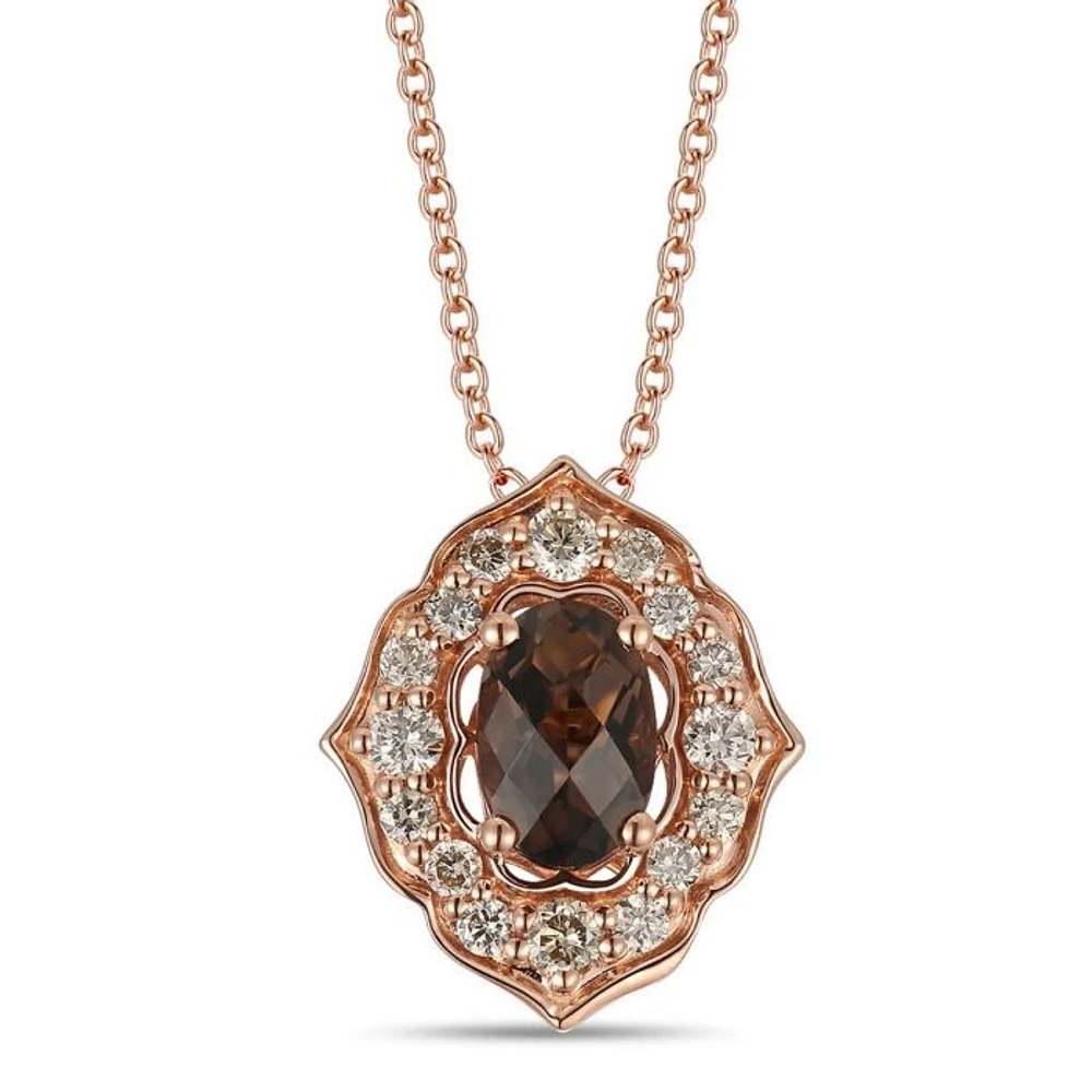 Le Vian Creme Brulee® Chocolate Quartz® and Diamond Pendant TRMH 31A | Hannoush Jewelers