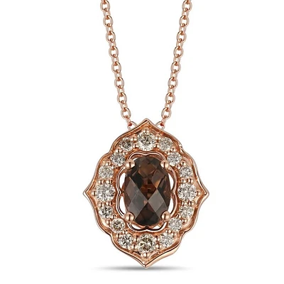 Le Vian Creme Brulee® Chocolate Quartz® and Diamond Pendant TRMH 31A | Hannoush Jewelers