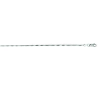 14kt 18" White Gold Shiny Classic Box Chain with Lobster Clasp WBOX068-18 | Hannoush Jewelers