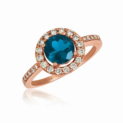 Le Vian Creme Brulee® Deep Sea Blue Topaz™ and Diamond Ring WJGF 26 | Hannoush Jewelers