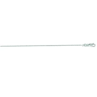 14kt 20" White Gold Diamond Cut Cable Link Chain with Lobster Clasp WLCAB30-20 | Hannoush Jewelers