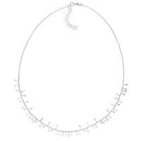 14kt Gold 18" White Finish Extender Petal Necklace with Lobster Clasp WRC7048-18 | Hannoush Jewelers