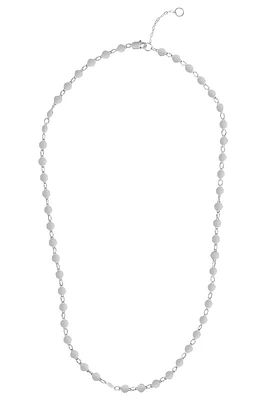 14kt White Gold 16.25" 3mm Polished Jump Ring at 15.25" Pebble Necklace with Lobster Clasp WRC8242-1625 | Hannoush Jewelers