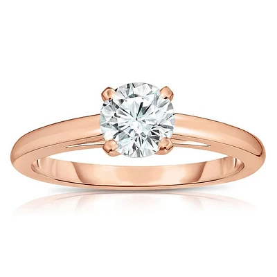 14K Rose Gold 0.84ct Round Diamond Solitaire Engagement Ring by Eloquence Z00166583 | Hannoush Jewelers