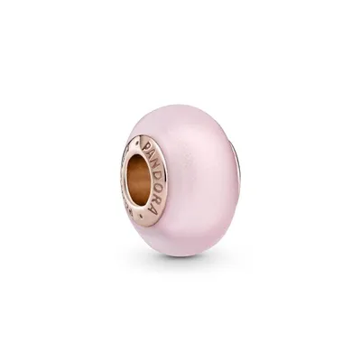 Matte Pink Murano Glass Charm 789421C00