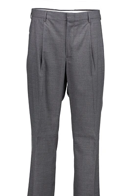 Men's Suit Separates Pleated Pant Classic Cut - MED GREY 98/2 WOOL/LYCRA SUPER100