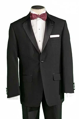 Men's Tuxedo Jacket Classic Cut - BLACK 100% WORSTED WOOL