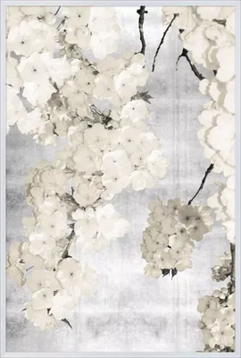 Silver Blossoms Wall Decor