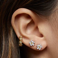 CZ Daisy Studs Hypoallergenic Earrings | Rowan