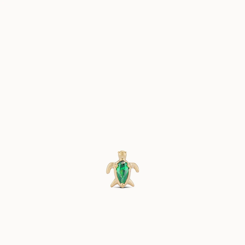 14k Turtle Flat Back Stud Hypoallergenic Earrings | Rowan